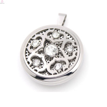 Neue Ankunft Edelstahl Silber Vintage Design Parfüm magnetische schwimm Medaillon Anhänger Schmuck